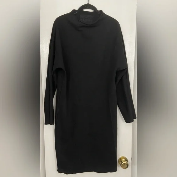 Frank & Eileen Izzie Triple Fleece Sweatshirt Party Dress Black Size Medium  - coffeafoods.com